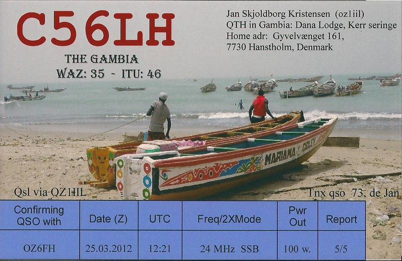 C56LH Гамбия QSL