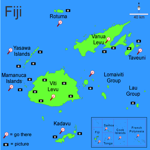 Rotuma Island Fiji 3D2RB Map