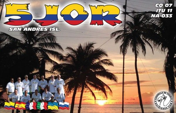 San Andres Island 5J0R QSL