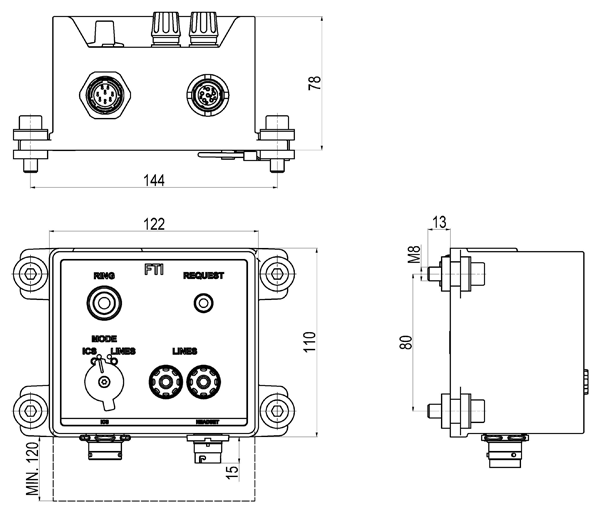  Field Telephone Interface Military Intercom