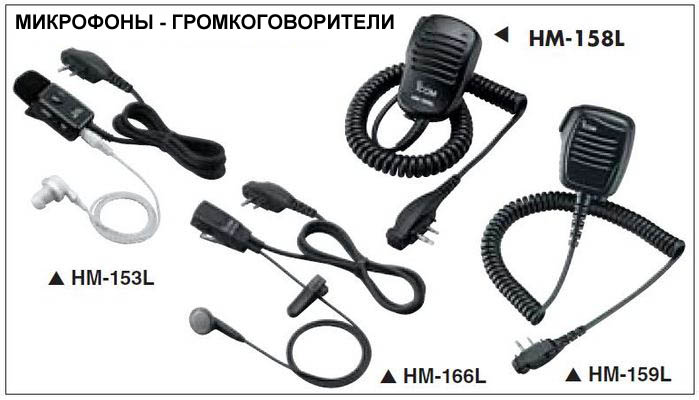IC-F16/S - Громкоговорители Микрофоны